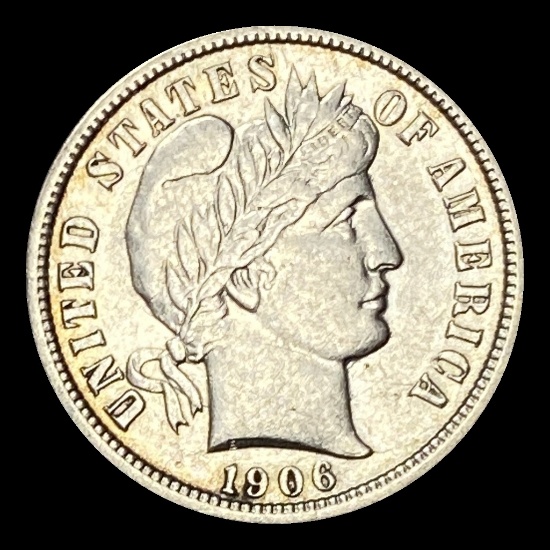 1906-D Silver Barber Dime CLOSELY UNCIRCULATED