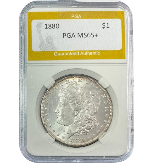 1880 Morgan Silver Dollar PGA MS65+