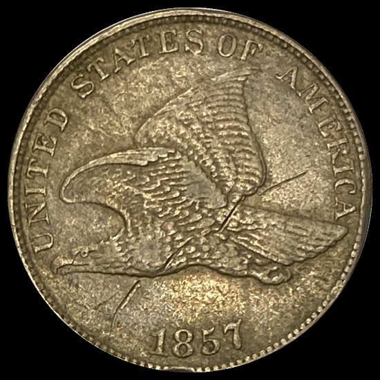1857 Copper-Nickel Flying Eagle Cent LIGHTLY CIRCULATED