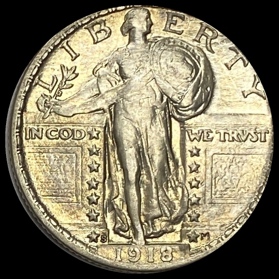 1918-S Standing Liberty Quarter NEARLY UNCIRCULATED
