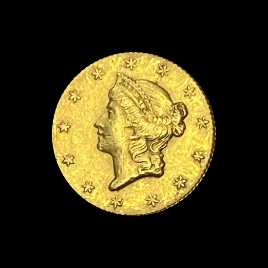 1850 Gold $1 Liberty Head Type 1 CHOICE AU