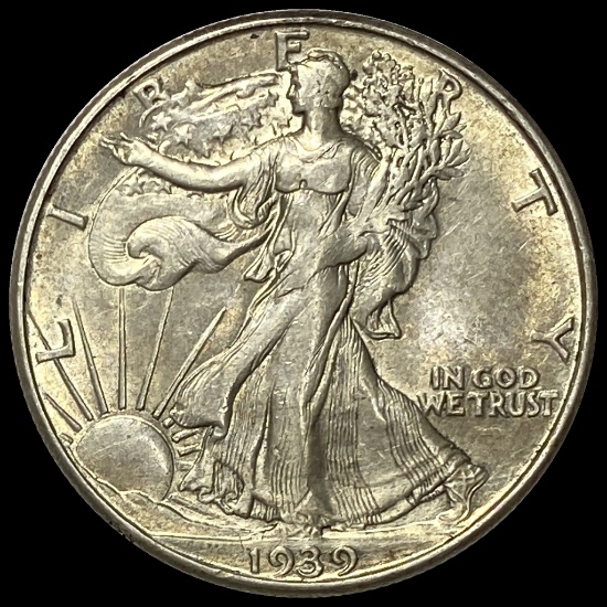 1939-D Walking Liberty Half Dollar CHOICE AU