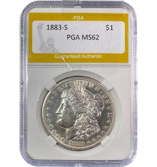 1883-S Morgan Silver Dollar PGA MS62