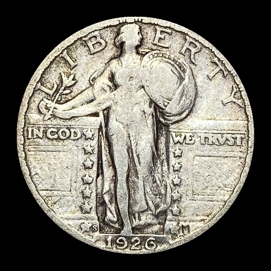 1926-S Standing Liberty Silver Quarter LIGHTLY CIRCULATED