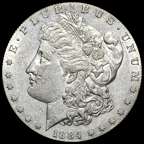 1884-S Morgan Silver Dollar CHOICE AU