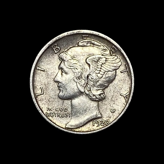 192O-D Mercury Dime CHOICE AU