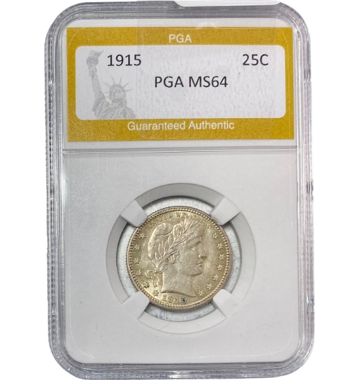 1915 Barber Quarter PGA MS64