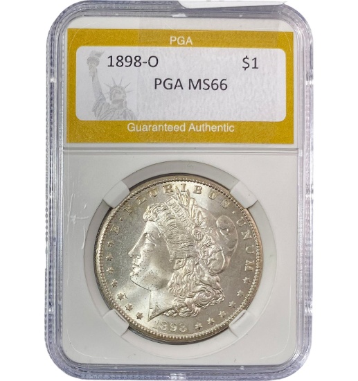 1898-O Morgan Silver Dollar PGA MS66