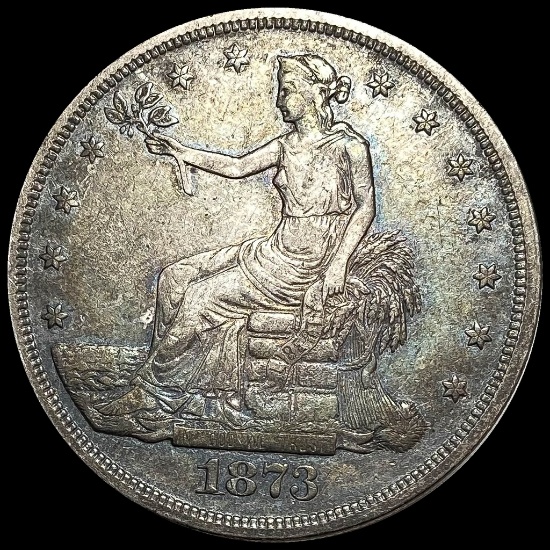 1873 Silver Trade Dollar NEARLY UNCIRCULATED
