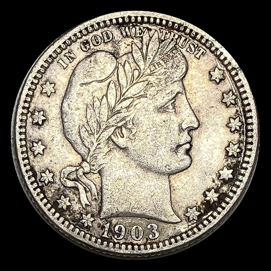 1903-O Barber Silver Quarter LIGHTLY CIRCULATED