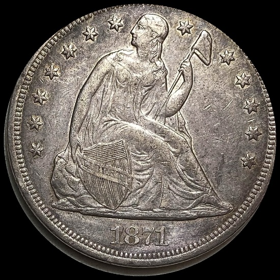1871 Silver Dollar CLOSELY UNCIRCULATED