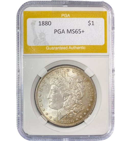 1880 Morgan Silver Dollar PGA MS65+