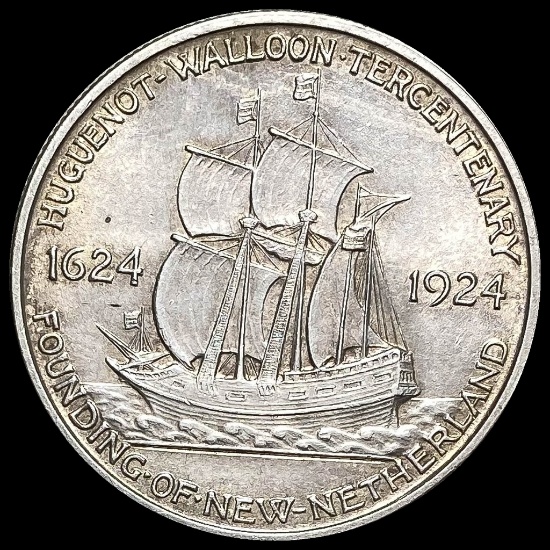 1924 Silver Huguenot-Walloon Half Dollar UNCIRCULATED