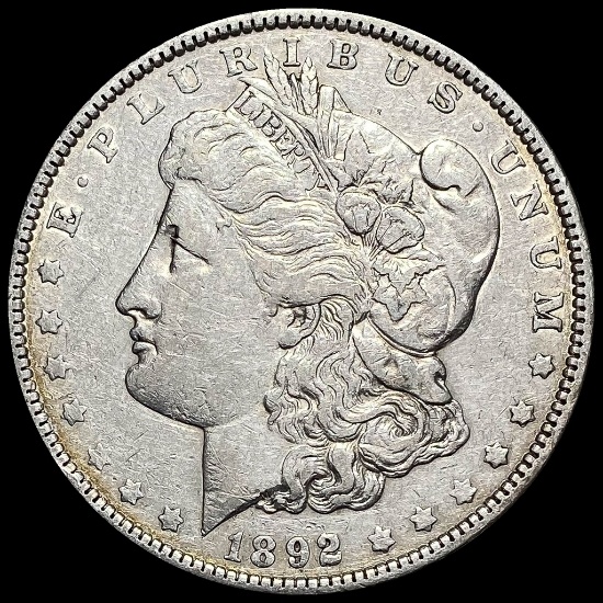 1892 Silver Morgan Dollar NEARLY UNCIRCULATED