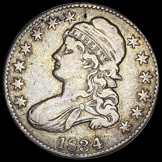 1834 Capped Bust Half Dollar NEARLY UNCIRCULATED