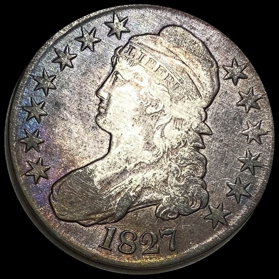 1827 Capped Bust Half Dollar NEARLY UNCIRCULATED