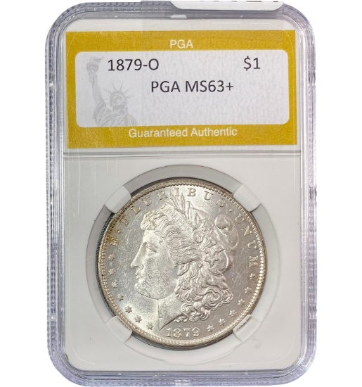 1879-O Morgan Silver Dollar PGA MS63+