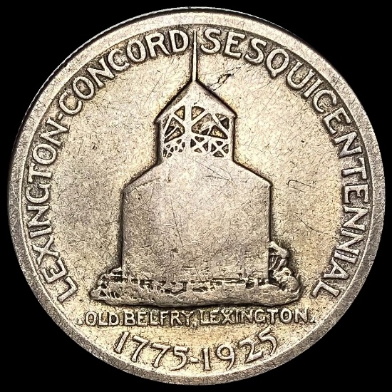 1925 Silver Lexington-Concord Half Dollar LIGHTLY CIRCULATED