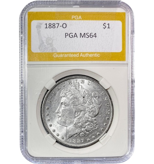 1887-O Morgan Silver Dollar PGA MS64