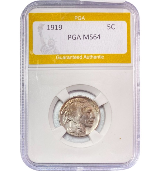 1919 Buffalo Nickel PGA MS64