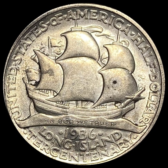 1936 Silver Half Dollar Long Island Tercentenary UNCIRCULATED