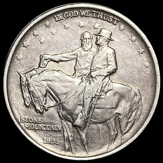 1925 Stone Mountain Silver Half Dollar CHOICE AU