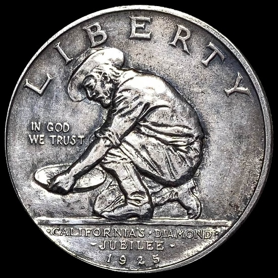 1925-S Silver Half Dollar California Jubilee CHOICE AU