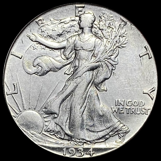 1934-D Silver Half Dollar (Walking Liberty) CHOICE AU