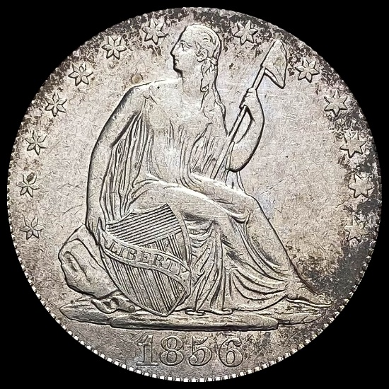 1856 Silver Half Dollar (Seated Liberty) NEARLY UNCIRCULATED