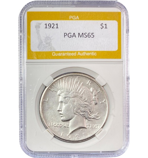 1921 Peace Silver Dollar PGA MS65