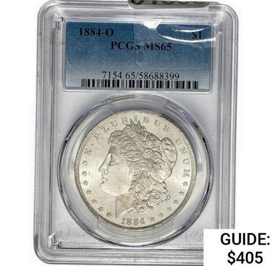 1884-O Morgan Silver Dollar  MS65