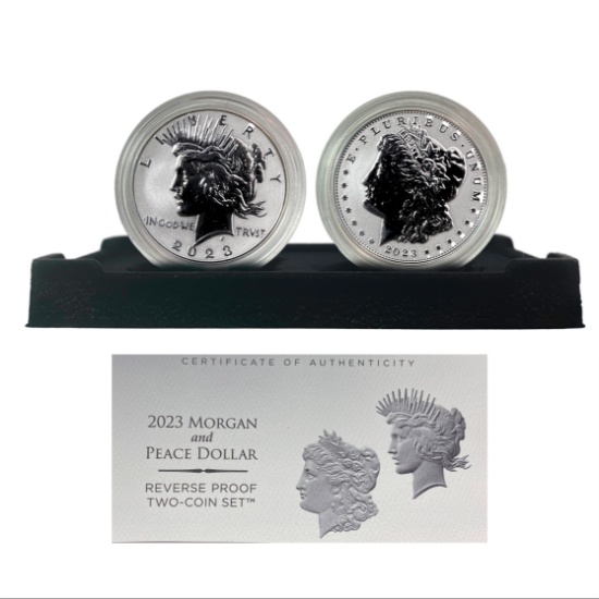 [2]2023 Morgan&Peace Dollar Reverse Proof Set