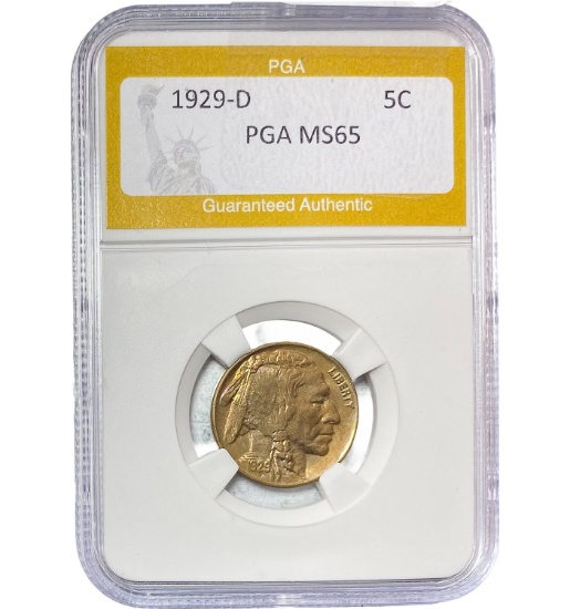 1929-D Buffalo Nickel PGA MS65