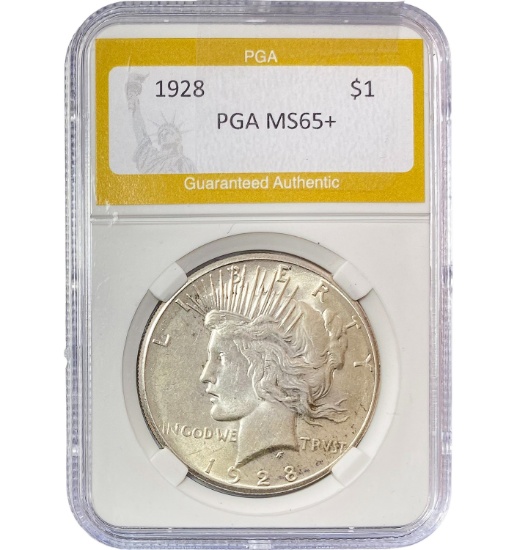 1928 Peace Dollar PGA MS65+
