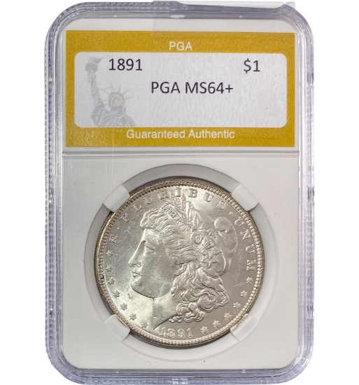 1891 Morgan Silver Dollar PGA MS64+
