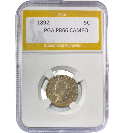 1892 Liberty Nickel PGA PR66 CAMEO