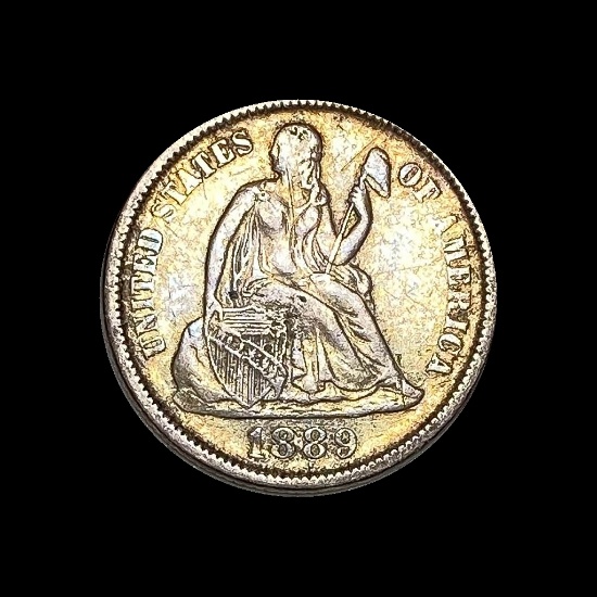 1889 Seated Liberty Dime NEARLY UNCIRCULATED