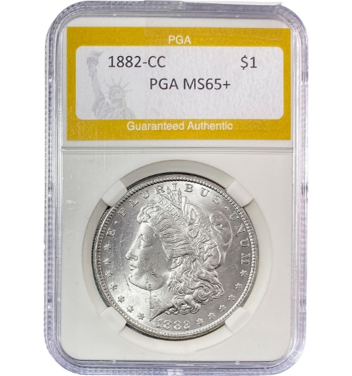 1882-CC Morgan Silver Dollar PGA MS65+
