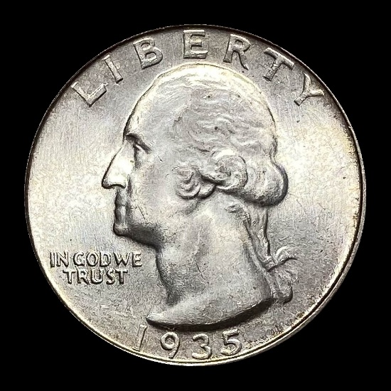 1935-S Silver Washington Quarter GEM BU
