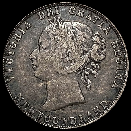 1881 Newfoundland Silver 50 Cents LIGHTLY CIRCULATED