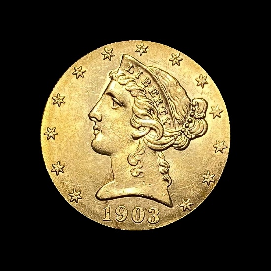 1903 Liberty Head Half Eagle $5 Gold GEM BU