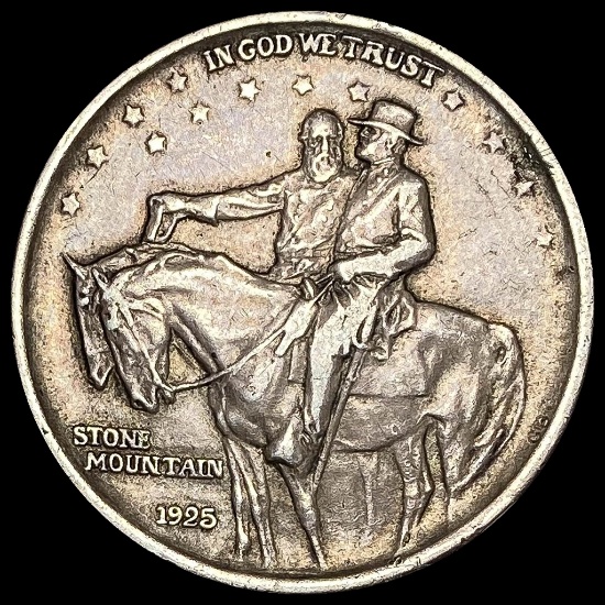 1925 Silver Stone Mountain Half Dollar CLOSELY UNCIRCULATED