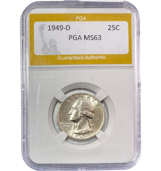 1949-D Washington Quarter PGA MS63