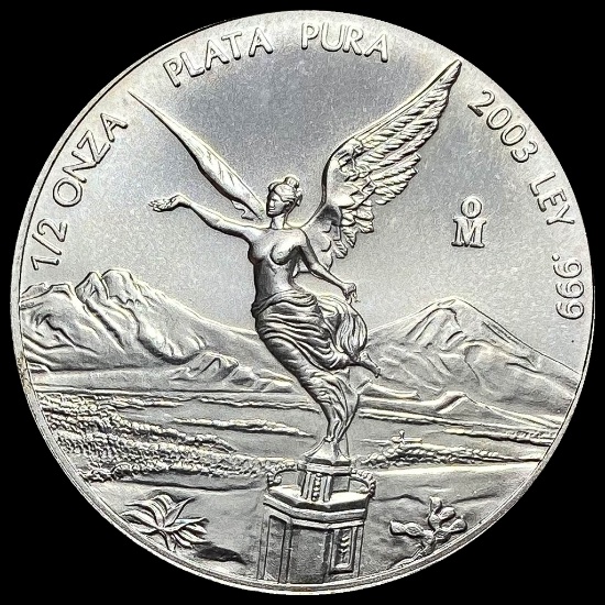 2003 Mexico 1/2 oz Silver Libertad GEM BU