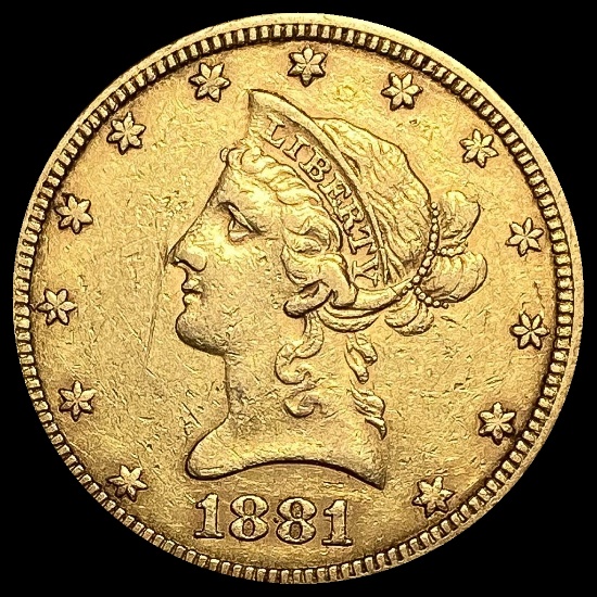 1881 Liberty Head $10 Eagle CLOSELY UNCIRCULATED