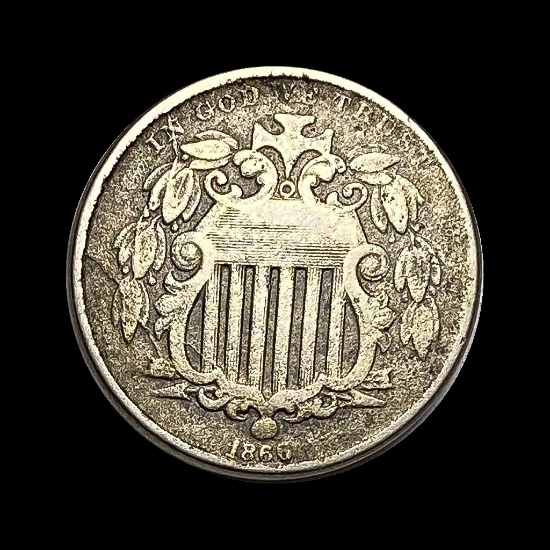 1866 Shield Nickel LIGHTLY CIRCULATED