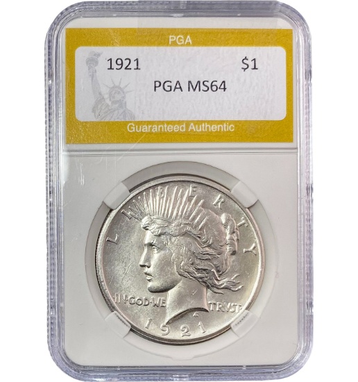 1921 Peace Silver Dollar PGA MS64