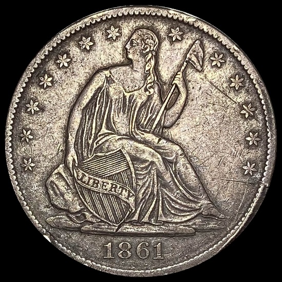 1861-O Silver Half Dollar LIGHTLY CIRCULATED