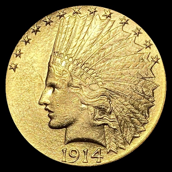 1914 Indian Head Eagle $10 Gold Coin UNCIRCULATED