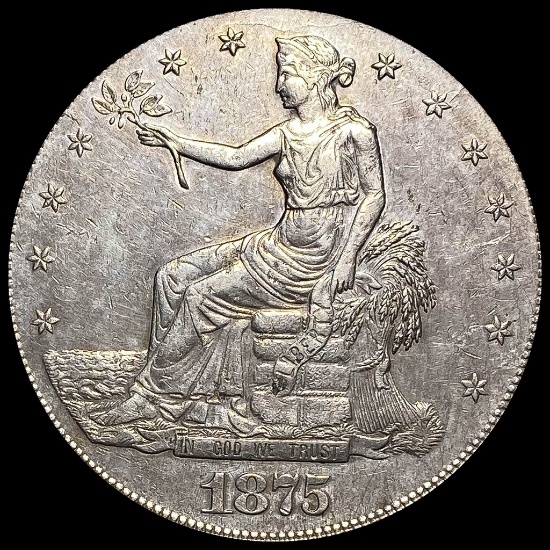1875-S Silver Trade Dollar CLOSELY UNCIRCULATED